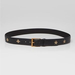GUCCI - new no tags 
Black Leather Bee/Star Belt Size 110-44